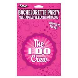 Bachelorette Party The I Do Crew Self Adhesive Flashing Badge