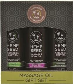 Earthly Body Hemp Seed Massage Oil Gift Set
