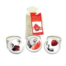 Earthly Body Lickable Massage Candle Threesome 3pc in Gift Bag
