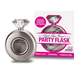 Girls Best Friend Diamond Ring Party Flask