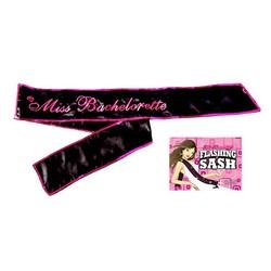 Miss Bachelorette Black Flashing Sash