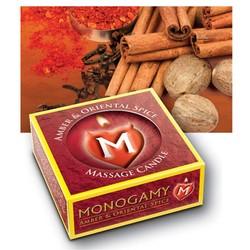 Monogamy Steamy Amber & Oriental Spice Massage Candle