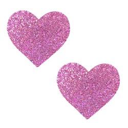 Nipztix Pasties Pegasus Kisses Iridescent Pink Glitter Hearts