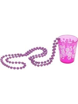Pink Shot Glass on Beads