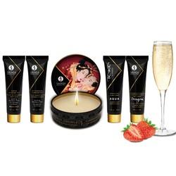 Shunga Erotic Art Geisha's Secrets Gift Set Sparkling Strawberry Wine contents